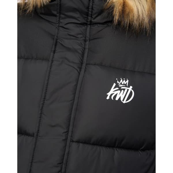 Kings Will Dream Curvlay Parka för män L Svart Black L