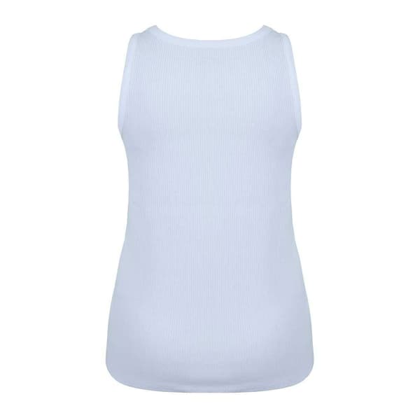 Slazenger Dam Logotyp Bomull Linne Topp 6 UK Vit White 6 UK