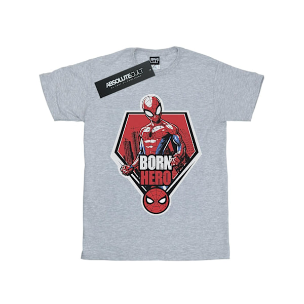 Marvel Boys Spider-Man Born Hero T-shirt 12-13 år Sports Grey Sports Grey 12-13 Years