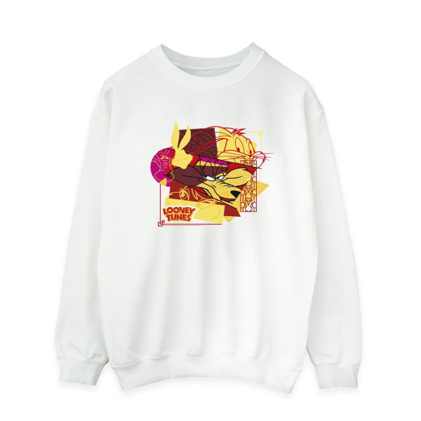 Looney Tunes Mens Wile E Coyote Bugs Rabbit Nyårströja White XL