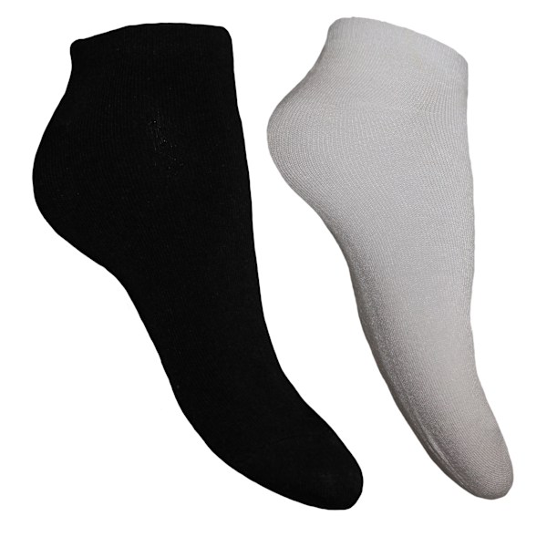 Panda Stick Dam/Dam Bamboo Trainer Liner Socks (3-pack Black UK 4-8