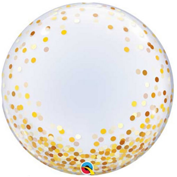 Qualatex Deco Confiffit Dot Bubble Balloon One Size Guld Gold One Size