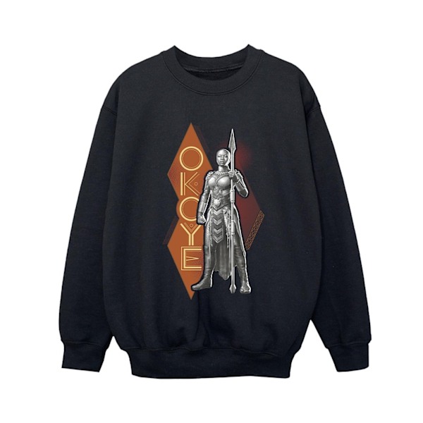 Marvel Boys Wakanda Forever Okoye Stance Sweatshirt 9-11 år Black 9-11 Years