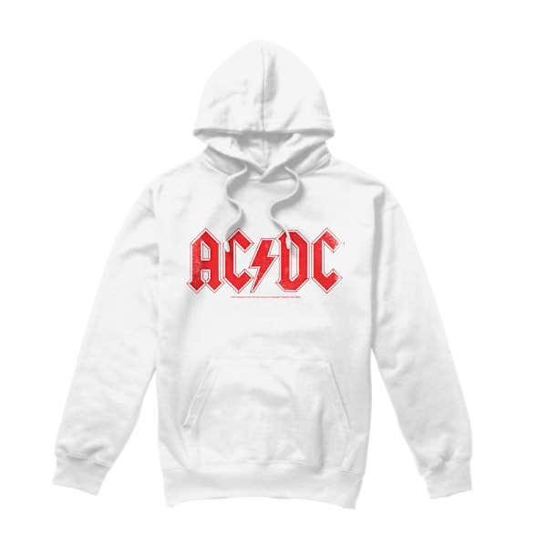 AC/DC Herr Logo Hoodie XXL Vit White XXL