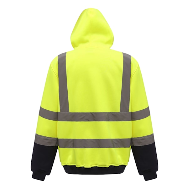 Yoko Hi-Vis Full Zip Hoodie L Gul/Marinblå Yellow/Navy L