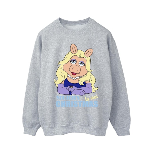 Disney Muppets Miss Piggy Queen of Holidays Sweatshirt M S Sports Grey M