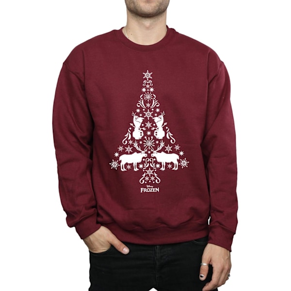 Disney Herr Frozen Julgran Sweatshirt M Bourgogne Burgundy M