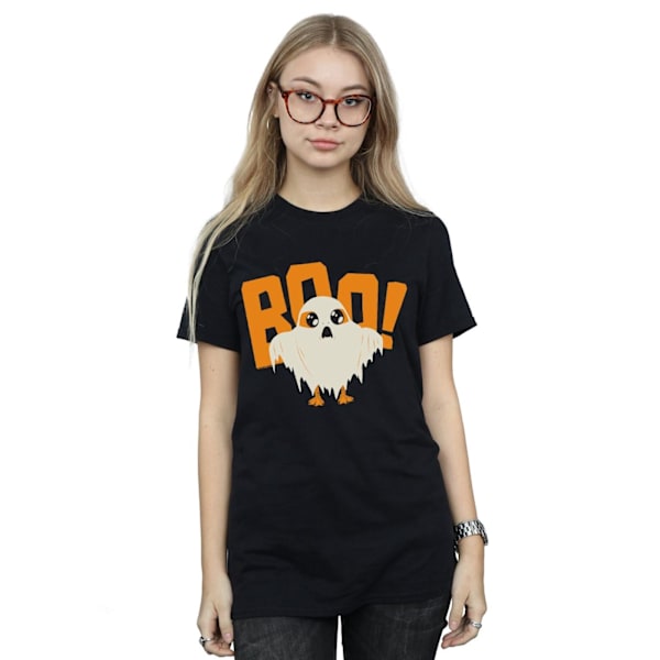 Star Wars Dam/Damer The Last Jedi Halloween Ghost Porg Bomull T-shirt Black S