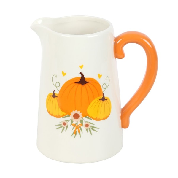 Something Different Höst Keramisk Pumpa Blomkanna One Size White/Orange One Size