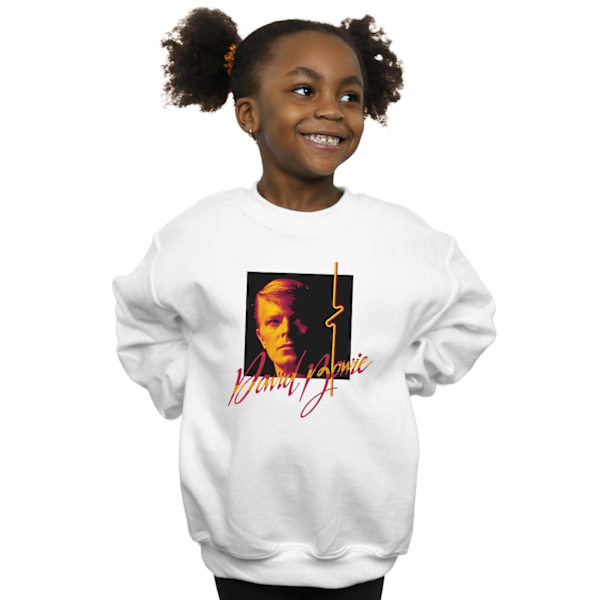 David Bowie Girls Photo Angle 90-tal Sweatshirt 12-13 år Vit White 12-13 Years