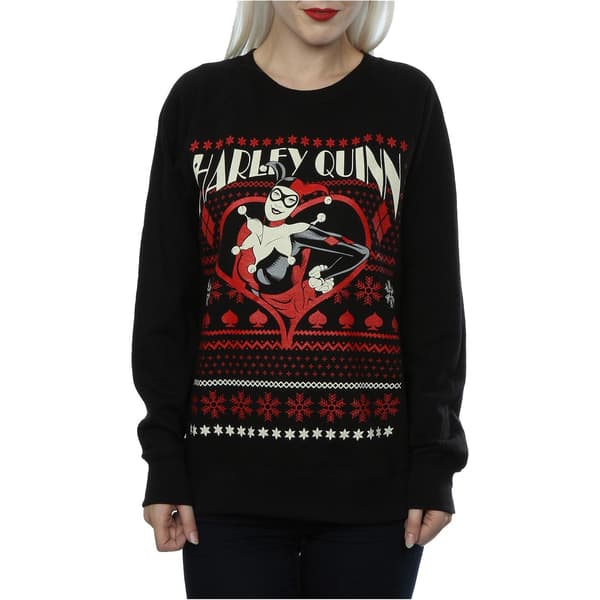 DC Comics Dam/Dam Batman Harley Quinn Jultröja Black XS