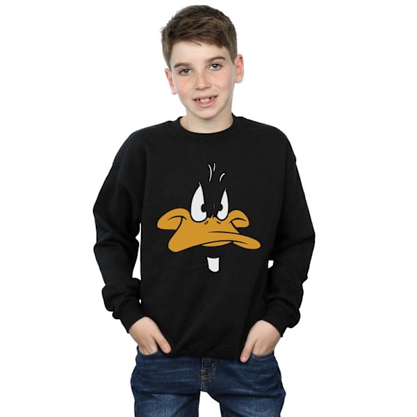 Looney Tunes Boys Daffy Duck Big Face Sweatshirt 12-13 år Bl Black 12-13 Years