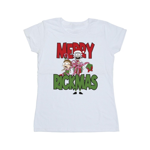Rick And Morty Dam/dam Merry Rickmas T-shirt i bomull M Whi White M