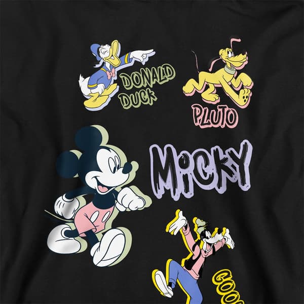 Mickey Mouse Barn/Barn Graffiti Hoodie 9-11 År Svart Black 9-11 Years