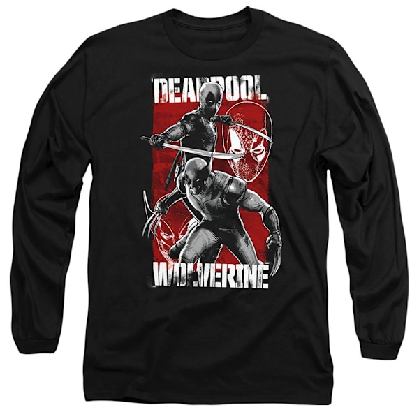 Deadpool & Wolverine Unisex Vuxen Fight T-Shirt L Svart Black L