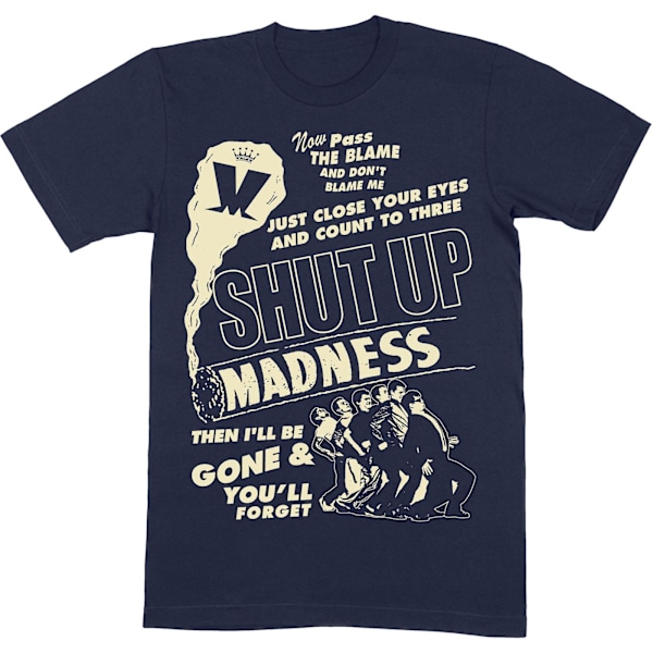 Madness Unisex Adult Shut Up Bomull T-shirt L Marinblå Navy Blue L