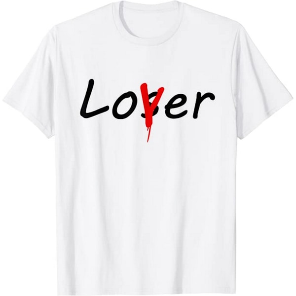 It Mens Loser Lover Bomull T-shirt XXL Vit White XXL