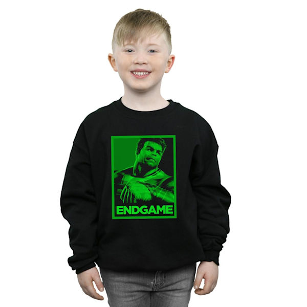 Marvel Boys Avengers Endgame Hulk Poster Sweatshirt 7-8 år B Black 7-8 Years