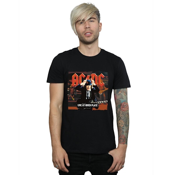 AC/DC Live At River Plate Columbia Records T-shirt S Svart Black S