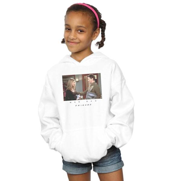 Friends Girls Man Bag Hoodie 9-11 år Vit White 9-11 Years