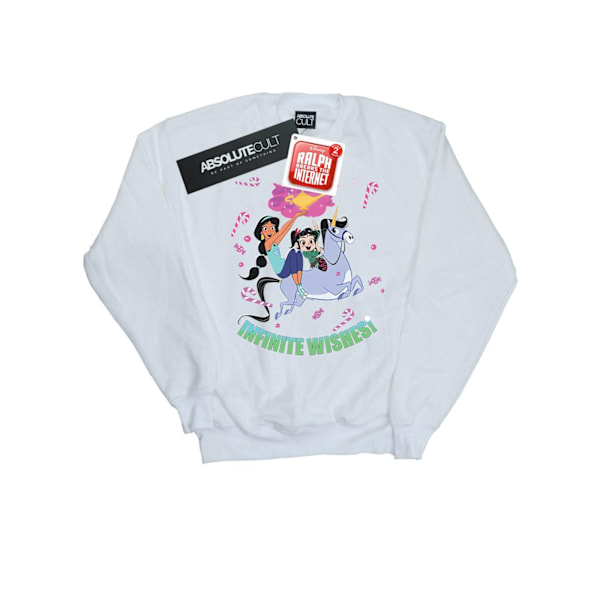 Disney Herr Wreck It Ralph Jasmine Och Vanellope Sweatshirt L W White L