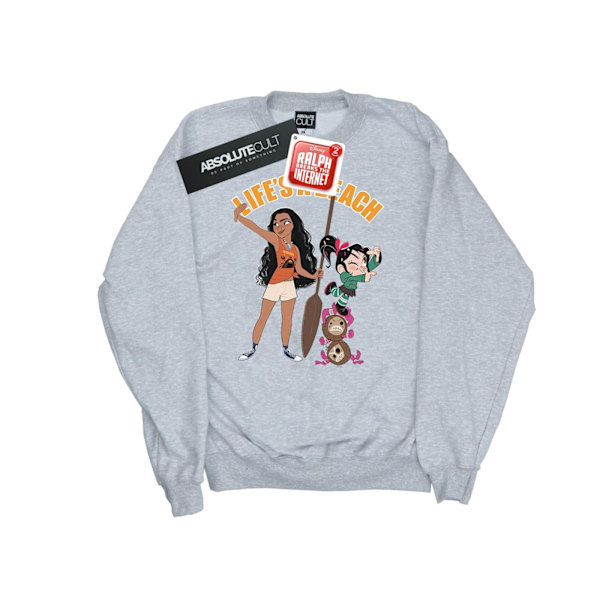 Disney Herr Wreck It Ralph Moana Och Vanellope Sweatshirt 3XL S Sports Grey 3XL