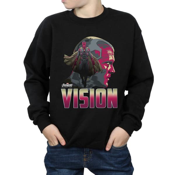 Marvel Boys Avengers Infinity War Vision Character Sweatshirt 9 Black 9-11 Years