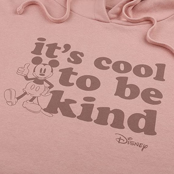 Disney Dam/Damer Det Är Coolt Att Vara Snäll Mickey Mouse Hoodie M Dusky Pink M