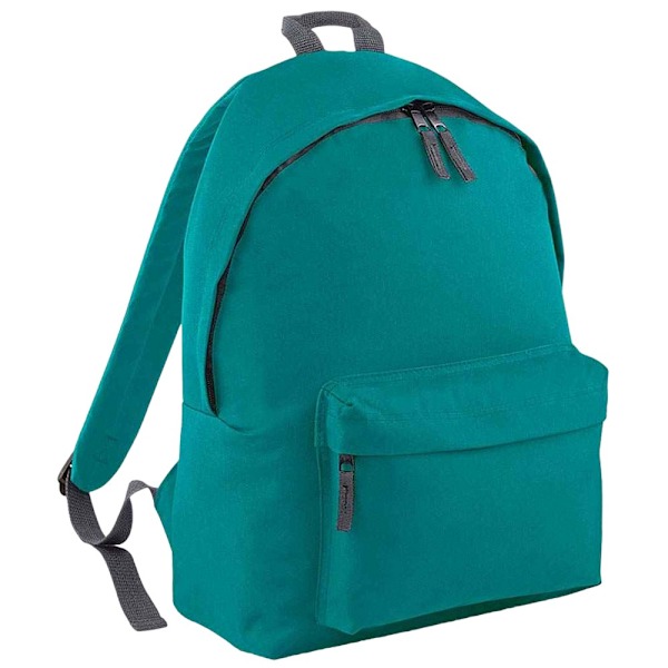 Bagbase Original Plain Backpack One Size Emerald/Graphite Grey Emerald/Graphite Grey One Size
