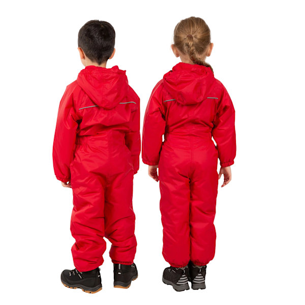Trespass Kids Unisex Dripdrop Vadderad Vattentät Regnställ 2/3 Y Signal Red 2/3 Years
