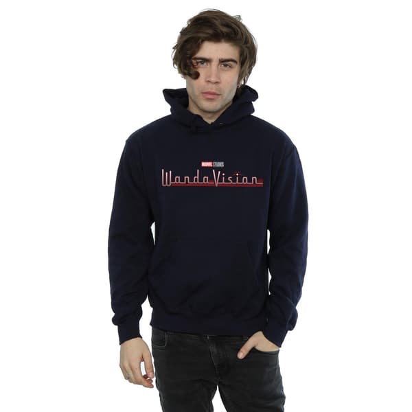 Marvel Herr WandaVision Logotyp Huvtröja S Marinblå Navy Blue S
