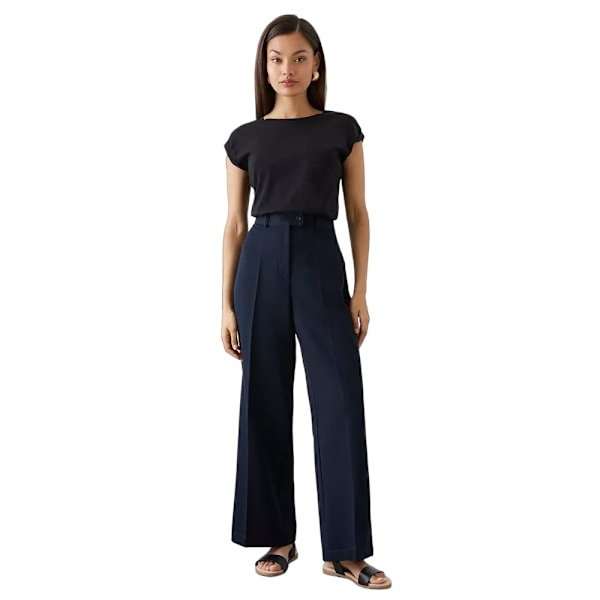 Dorothy Perkins Kvinnors/Damers Högmidjade Petite Vida Byxor Navy 12 UK