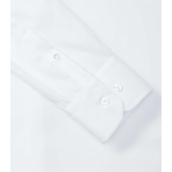 Russell Collection Herr Långärmad Skräddarsydd Ultimate Non-Iron White 15.5inch