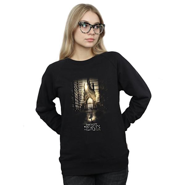 Fantastiska vidunder Kvinnors/Damers Film Affisch Sweatshirt XXL Svart Black XXL