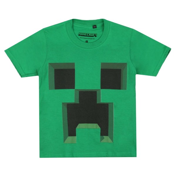 Minecraft Boys Creeper T-shirt L Irish Green Irish Green L