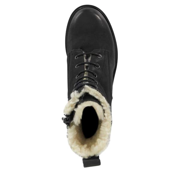 Dune London Dam/Dam Läder Blockklack Combat Boots 8 UK Black 8 UK