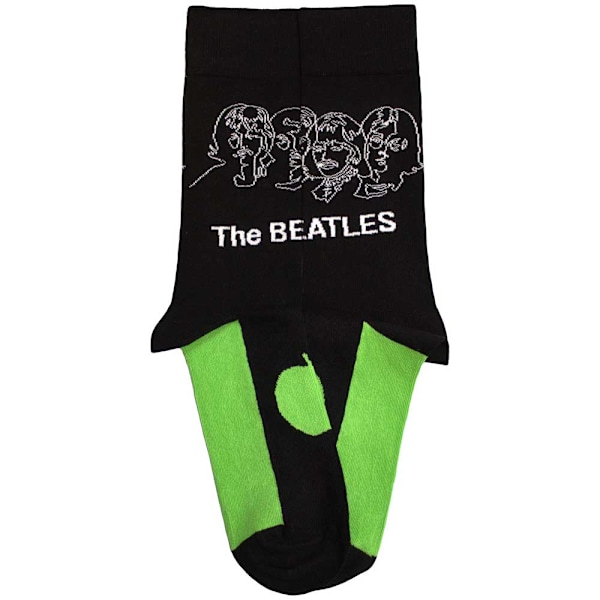 The Beatles Unisex Vuxenstrumpor Vita Albumet Ansikten 7 UK-11 UK Svart Black/Green 7 UK-11 UK