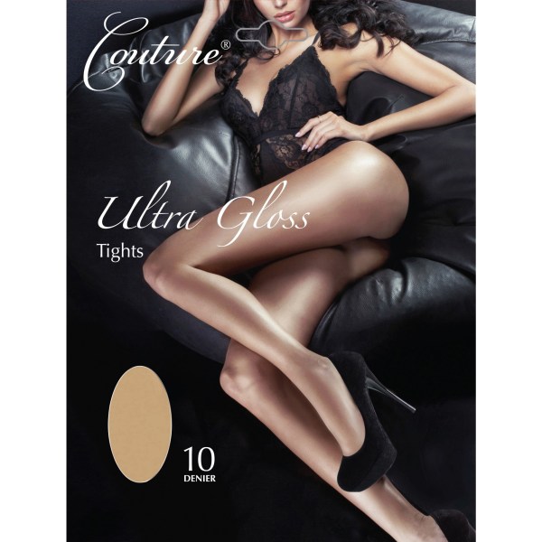Couture Dam/Dam Ultra Gloss Tights (1 par) Large Barely Barely Black Large