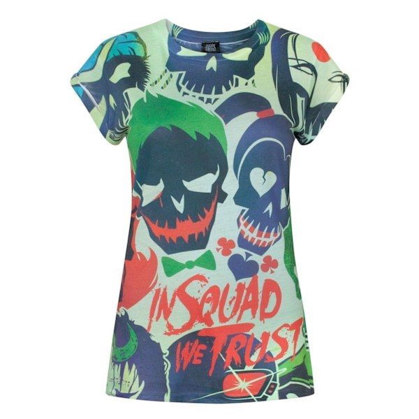 Suicide Squad Dam/Damer In Squad We Trust Sublimerad T-Shirt Multicoloured XL