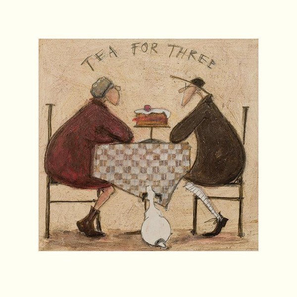 Sam Toft Tea For Three 2 Print 40cm x 40cm Kräm/Brun Cream/Brown 40cm x 40cm