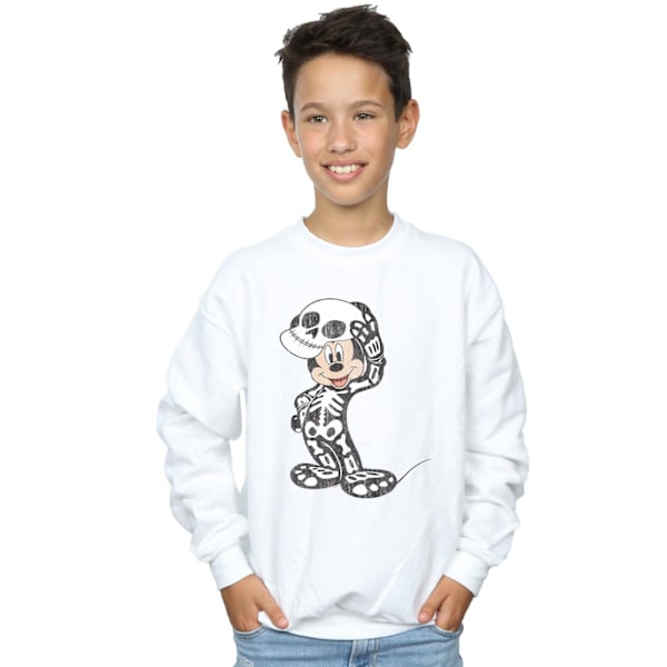 Disney Boys Mickey Mouse Skelett Sweatshirt 12-13 År Vit White 12-13 Years