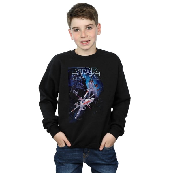 Star Wars Boys Flying Model Rocket Sweatshirt 12-13 år Svart Black 12-13 Years