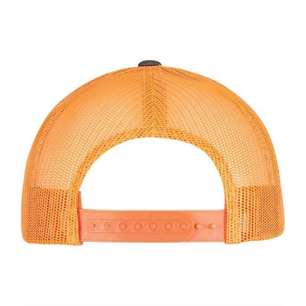 Flexfit Unisex Adult Two Tone Trucker Cap One Size Charcoal Gre Charcoal Grey/Neon Orange One Size
