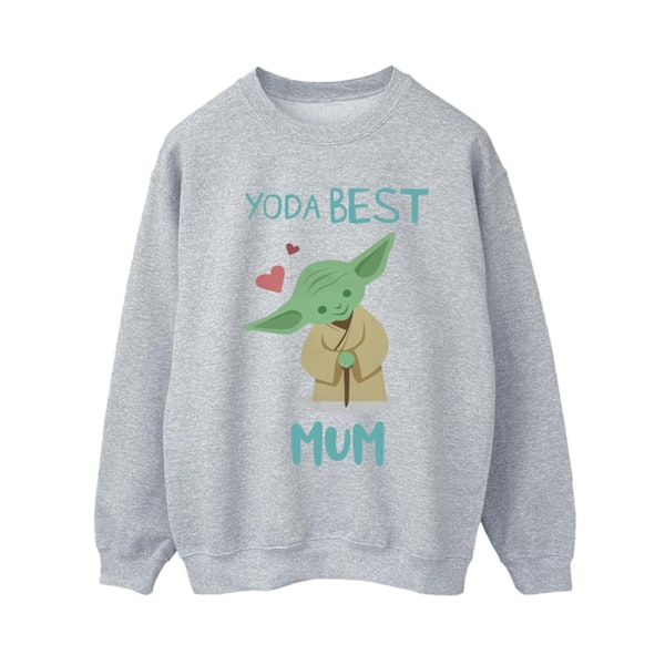 Star Wars Dam/Damer Yoda Bästa Mamma Sweatshirt S Sports Grey Sports Grey S