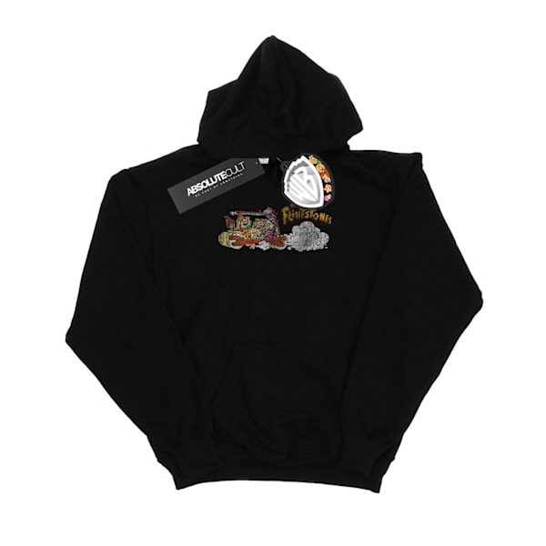 The Flintstones Dam/Dam Familjebil Distressed Hoodie L Svart Black L
