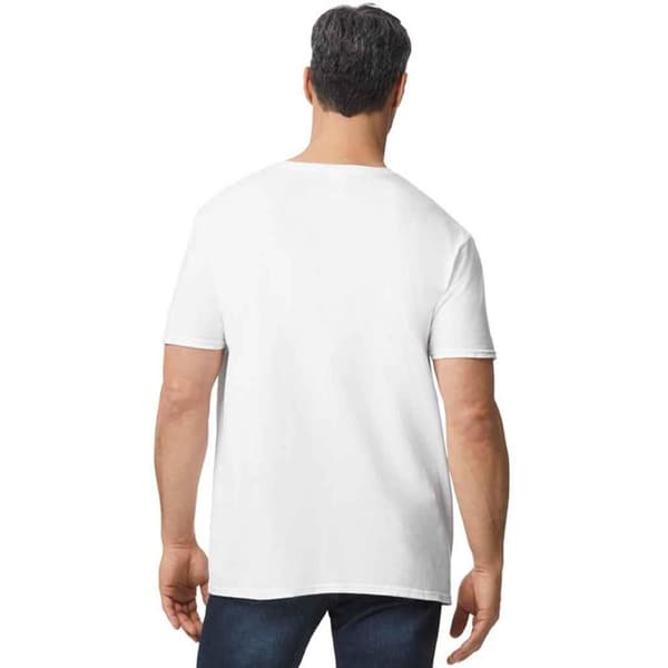 Gildan Herr Softstyle V-ringad T-shirt 3XL Vit White 3XL