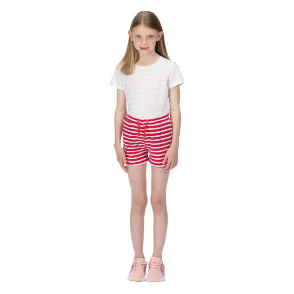 Regatta barn/barn Dayana handduksränder Casual shorts 5- Pink Fusion/White 5-6 Years