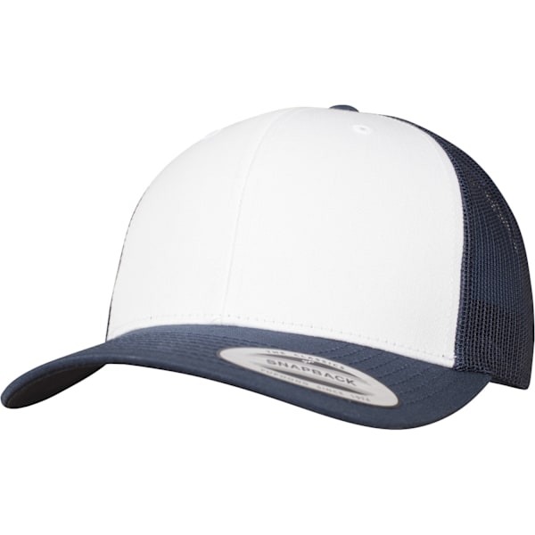 Flexfit By Yupoong Retro Trucker Färgad Front Cap One Size Na Navy/White/Navy One Size