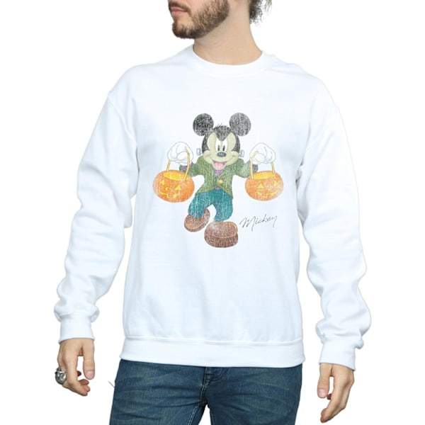 Disney Herr Frankenstein Mickey Mouse Sweatshirt M Vit White M
