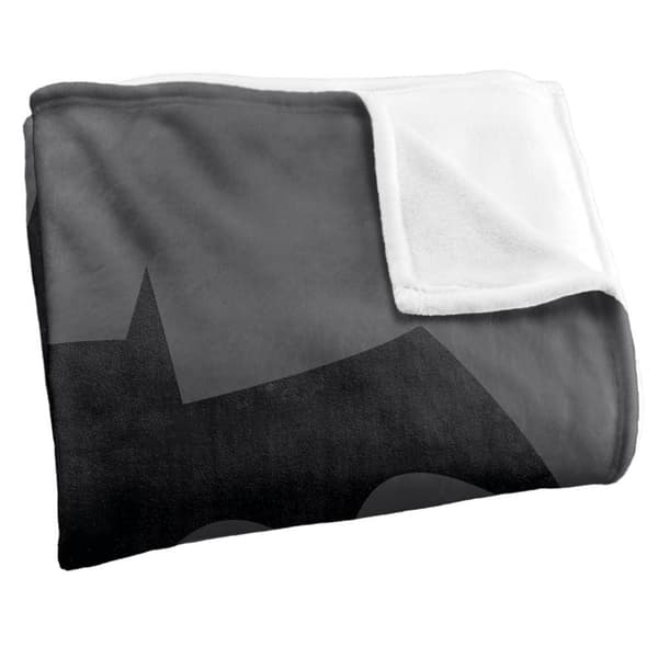 Batman Caped Crusader Logofilt 127cm x 152cm Grå/Svart Grey/Black 127cm x 152cm
